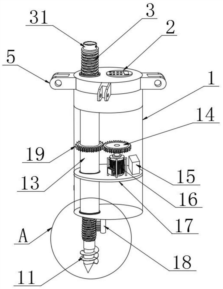 Hydrogeological exploration device and method