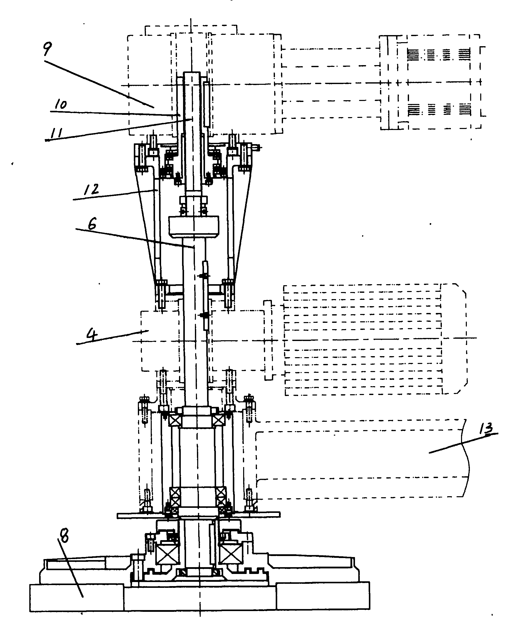 Feeding mechanism for numerical control double surface lapping machine