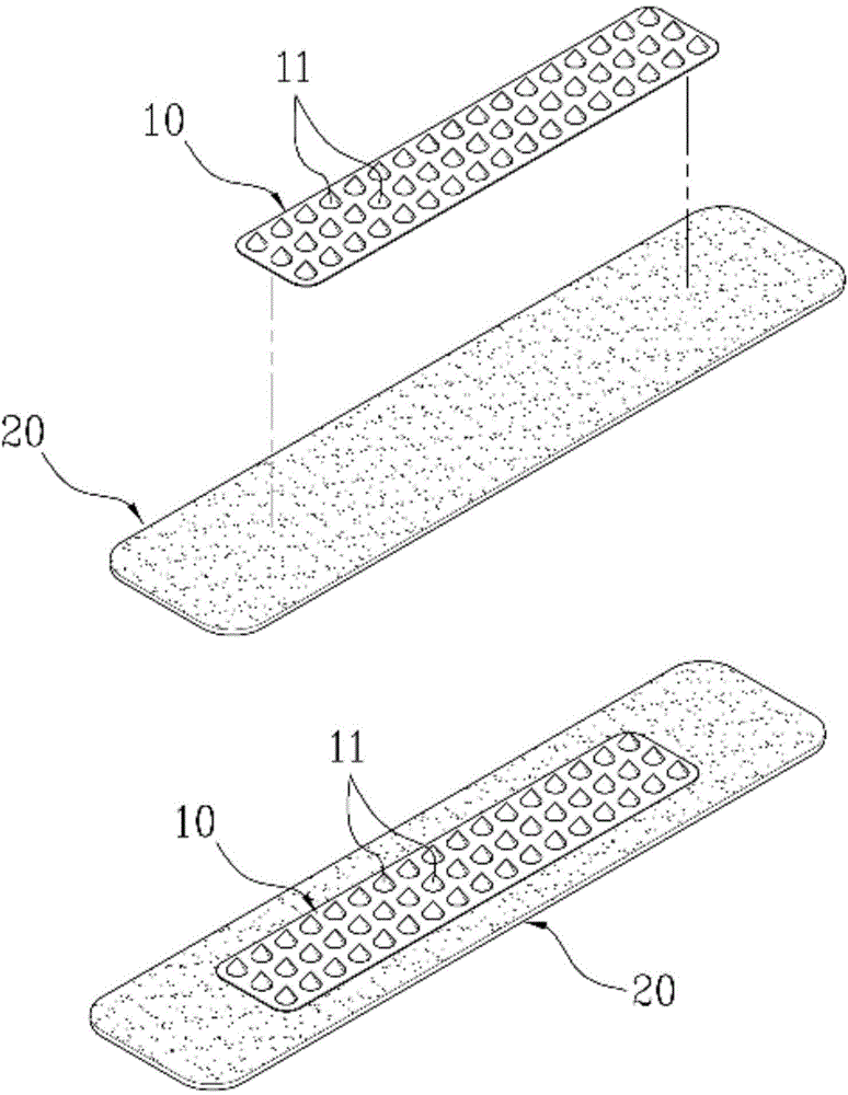 Adhesion band for acupressure stimulation