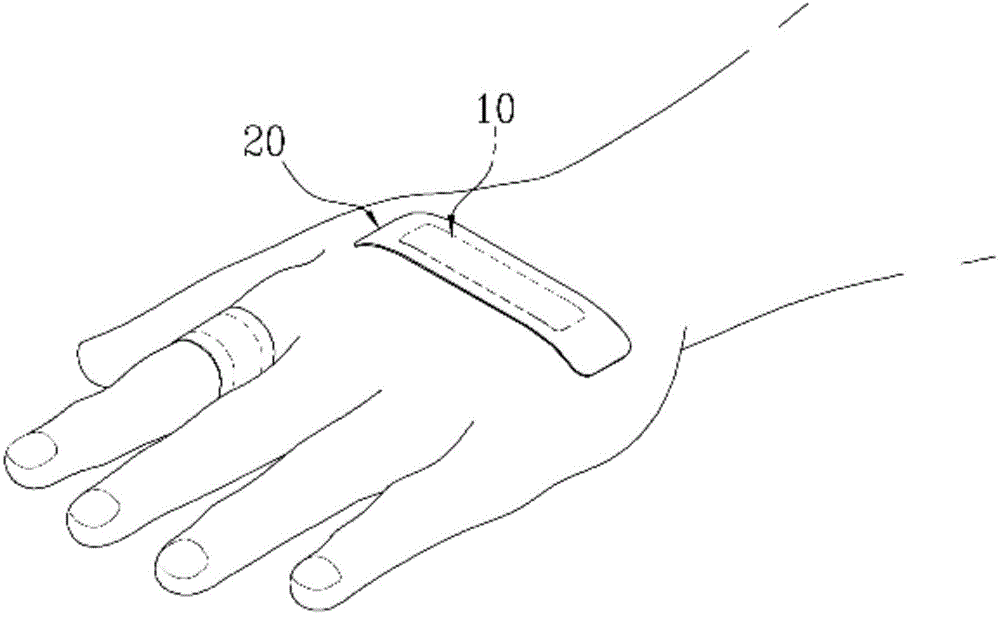 Adhesion band for acupressure stimulation