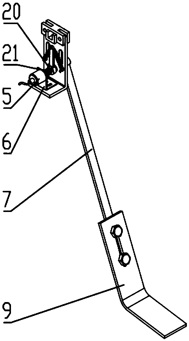 Cassava harvester digging shovel with automatic depth controlling and angle adjusting function