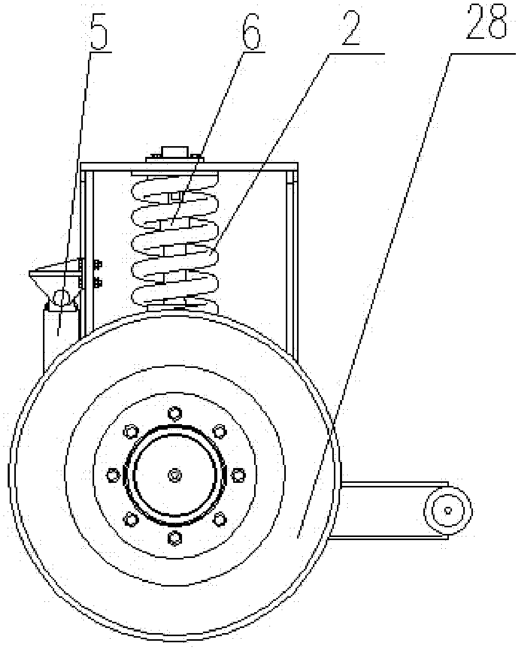 Double-damping single trailing arm independent suspension