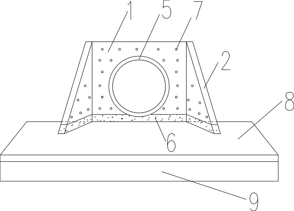 Culvert mouth of corrugated steel pipe culvert