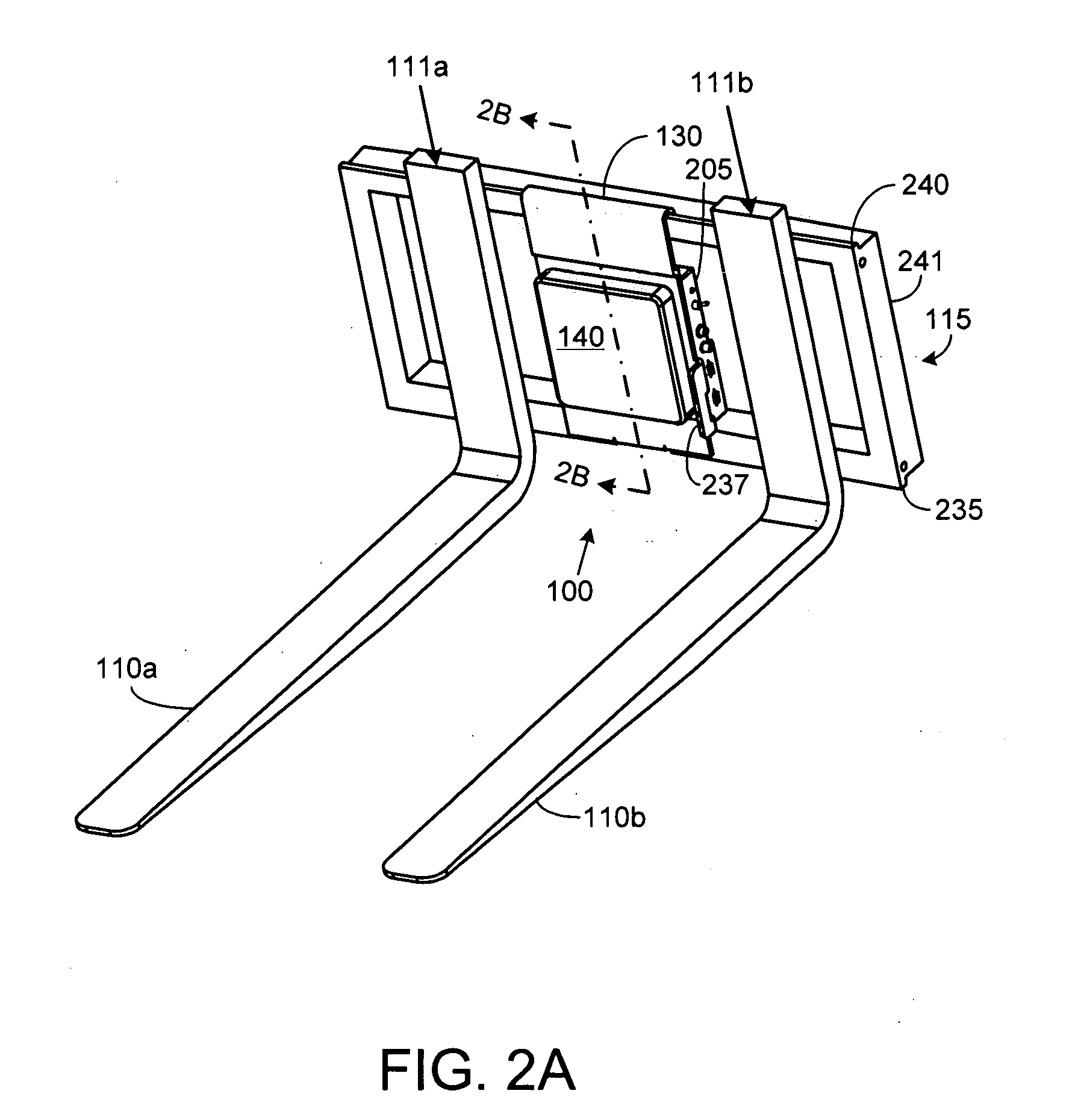 Removable mount for mounting an electronic system component on a forklift