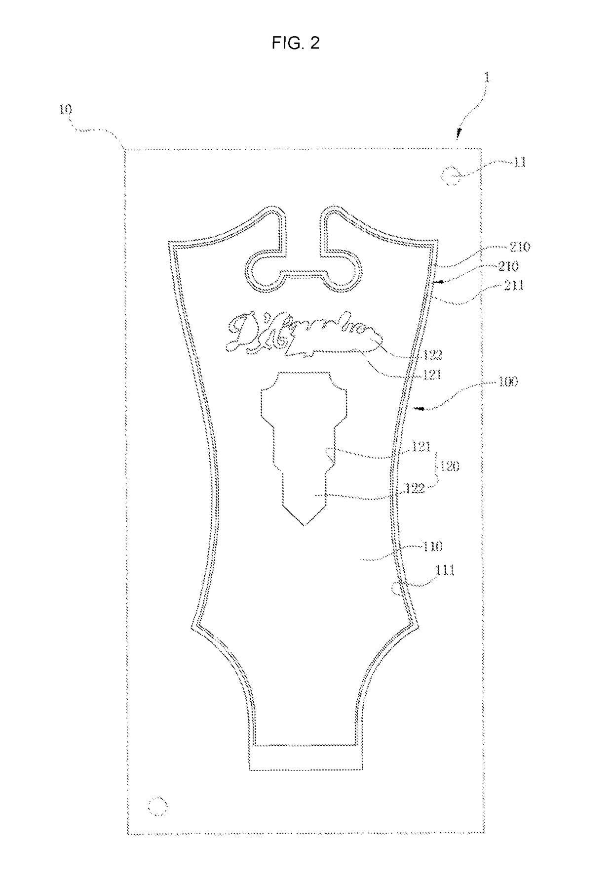 Decorative panel for guitar and manufacturing method thereof