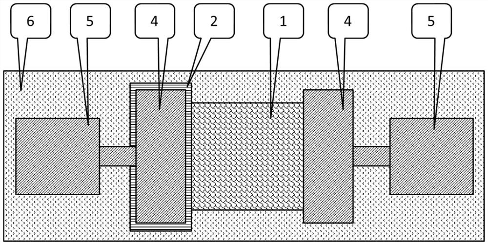 Asymmetric induced room-temperature high-sensitivity photoelectric detection device and preparation method thereof