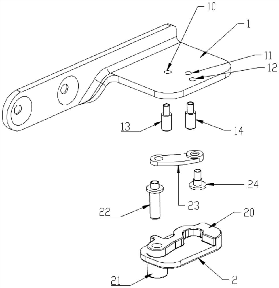 Freely-embedded refrigerator hinge