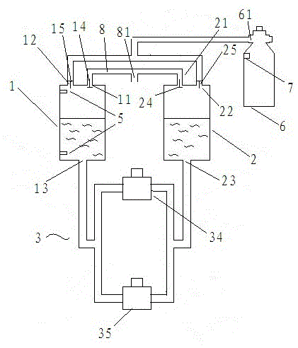 Liquid pump type air compressor