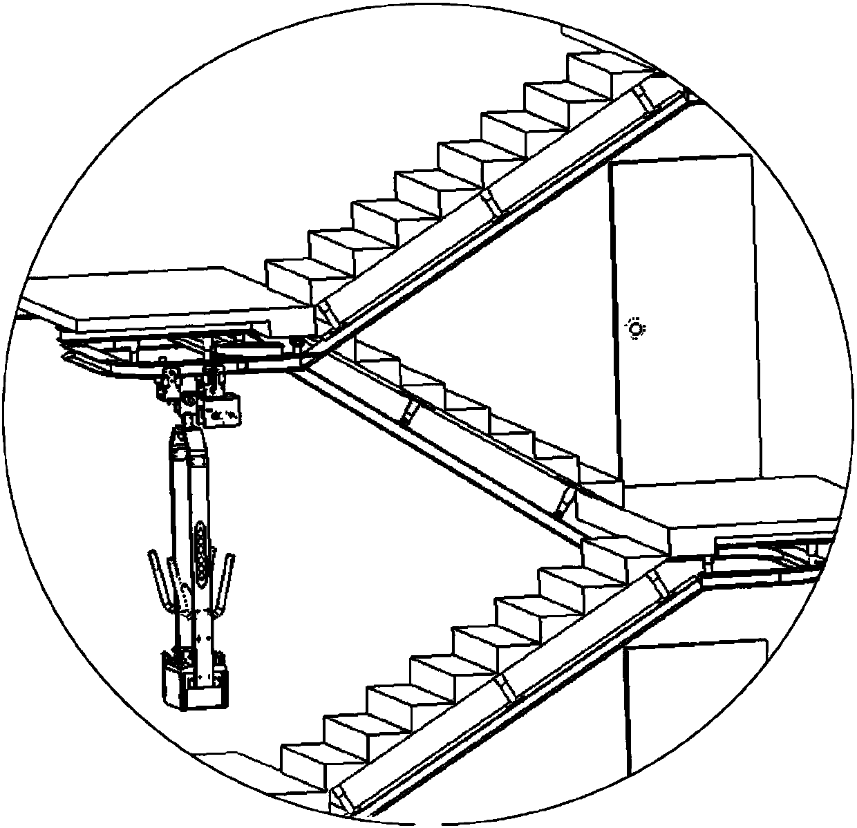 Drive device matched with hanging rail