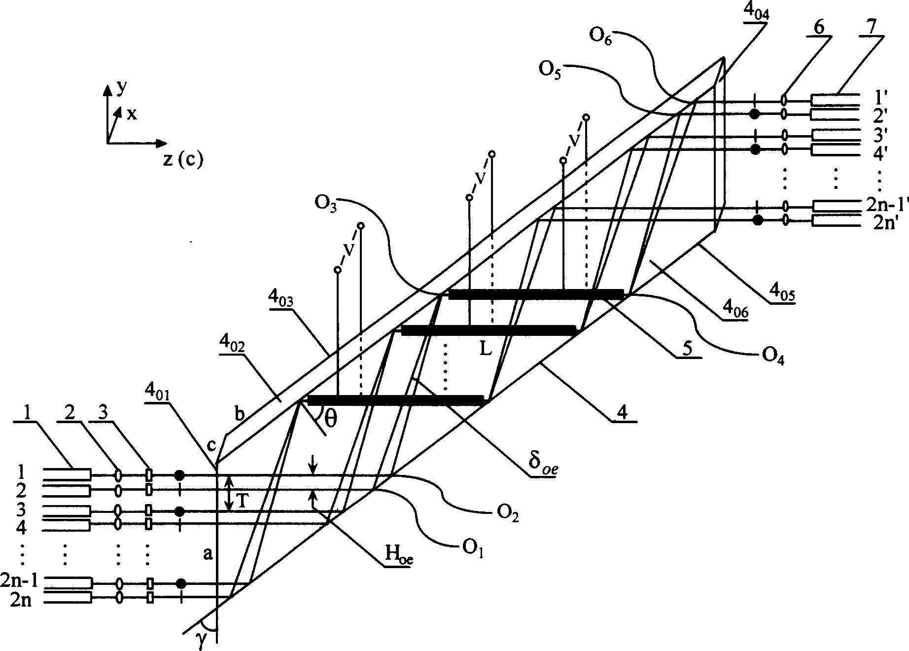 2X2 optical switch array integrated on monolithic crystal