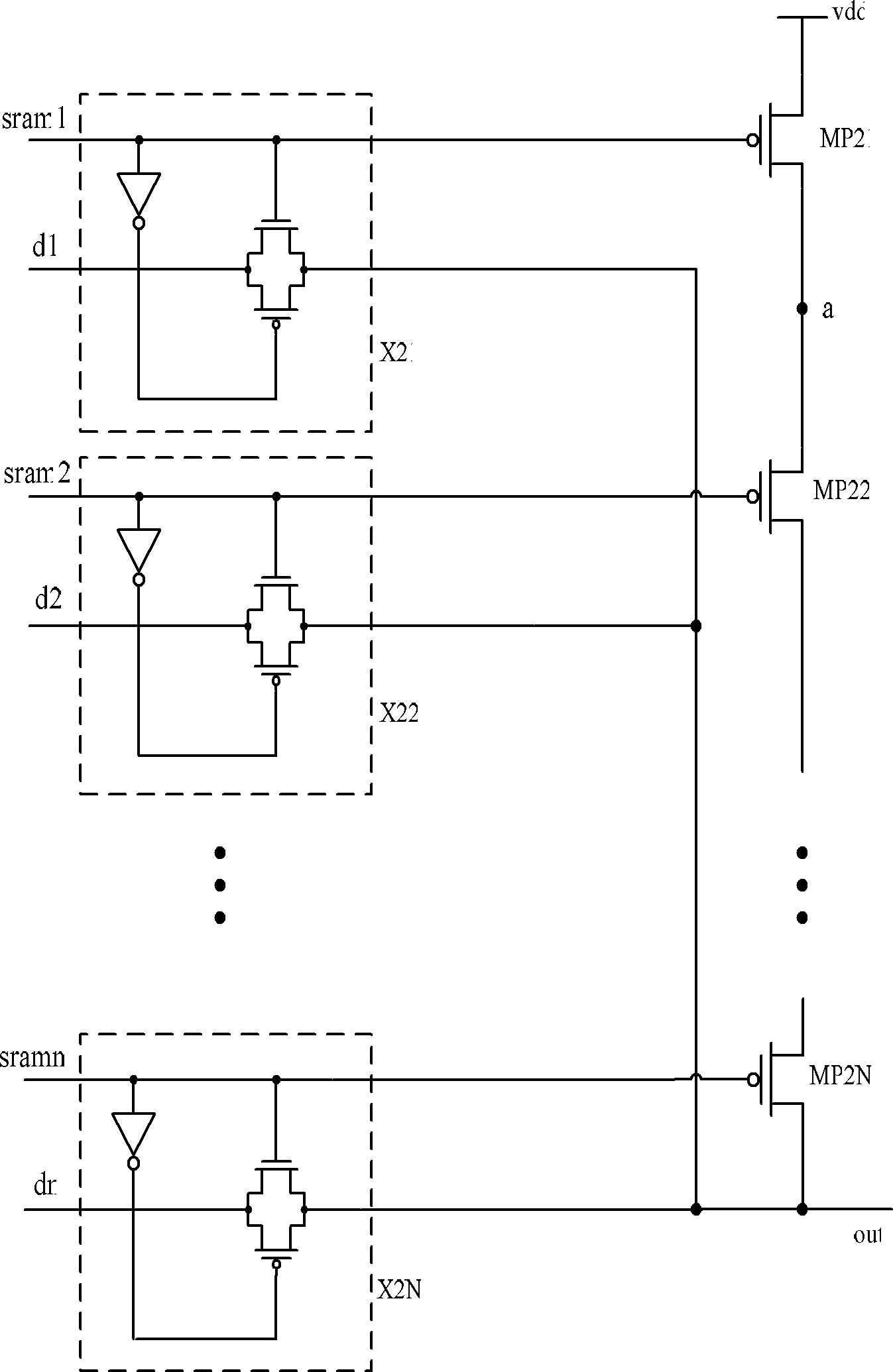 Selector circuit with fixed output state