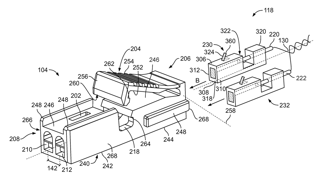 Connector assembly with an unshielded twisted pair circuit