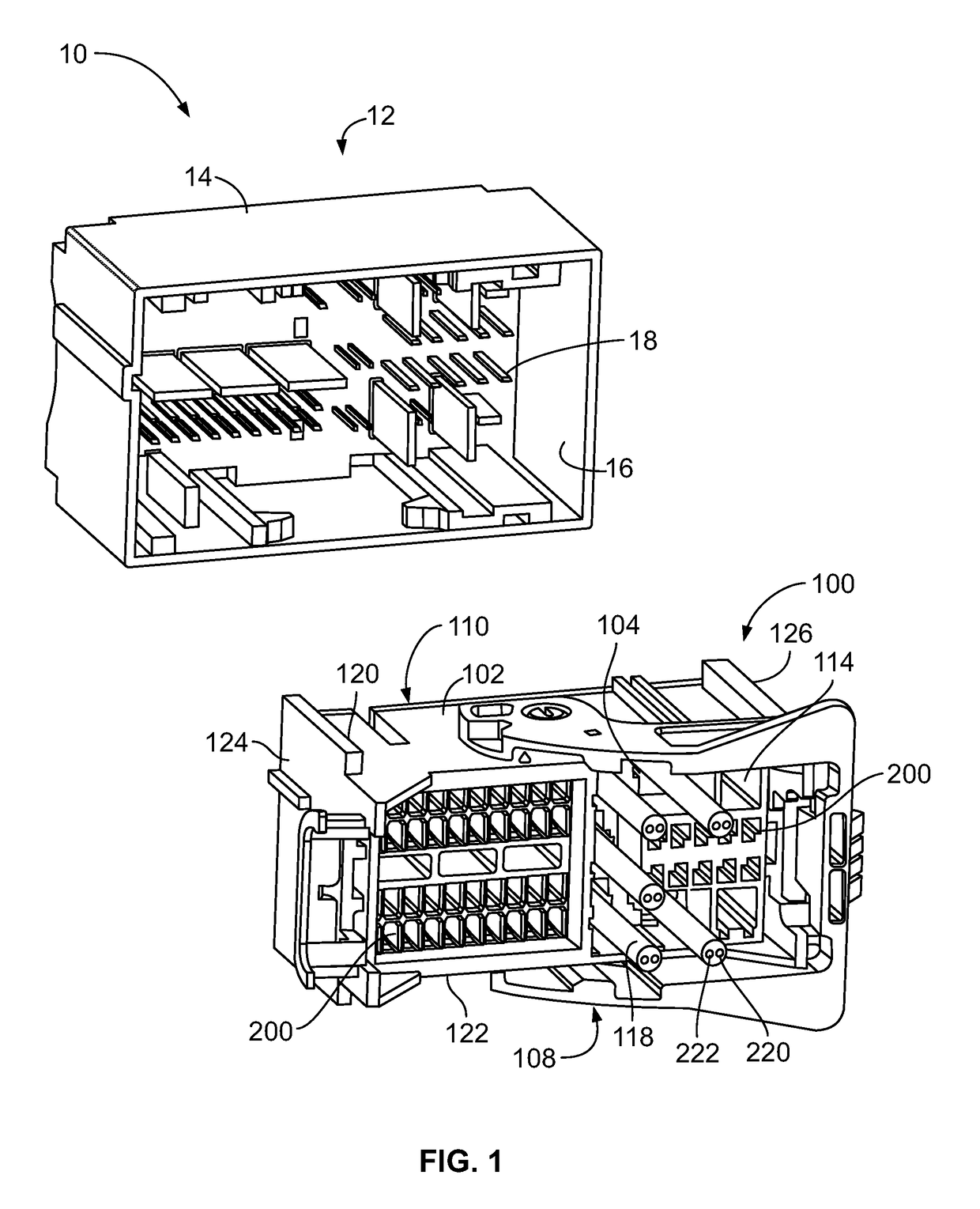 Connector assembly with an unshielded twisted pair circuit