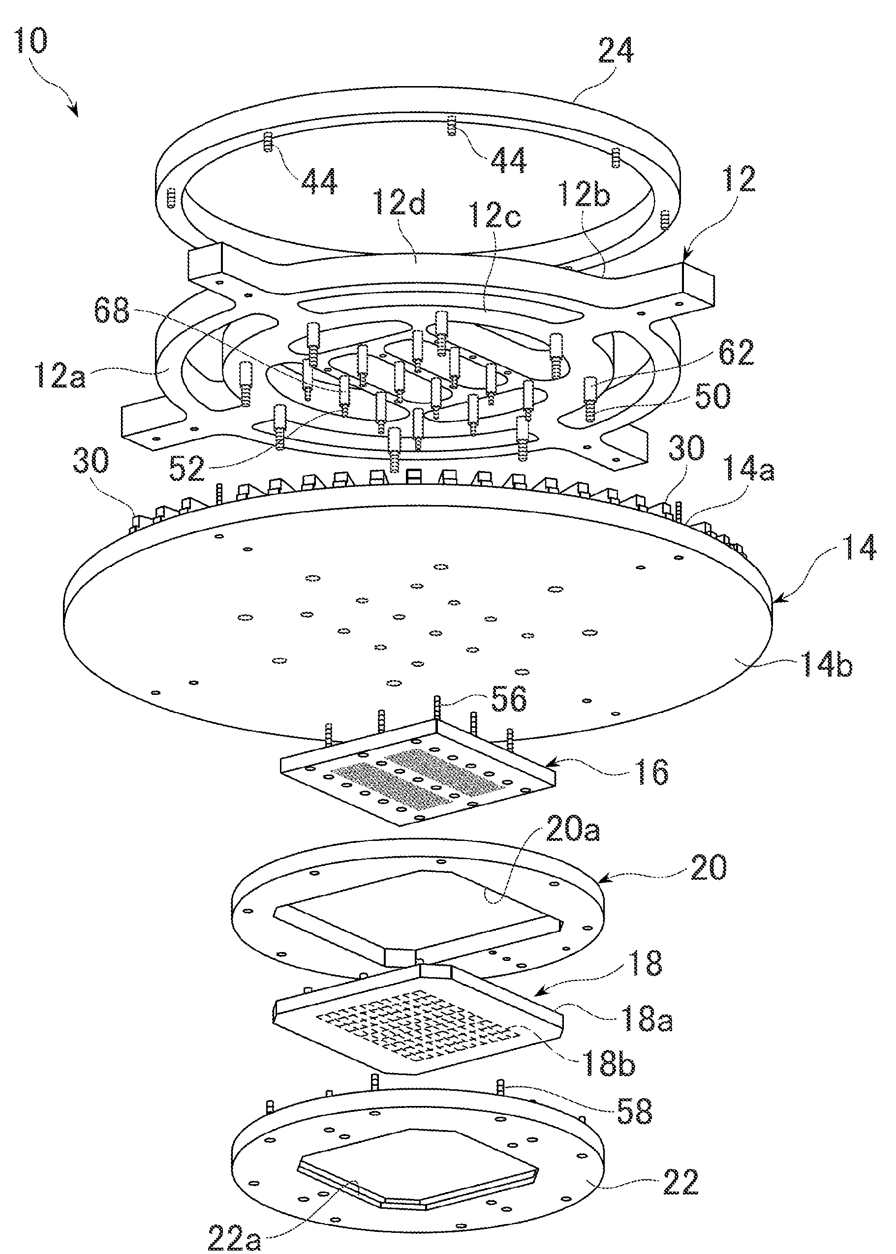 Probe assembly, method of producing it and electrical connecting apparatus