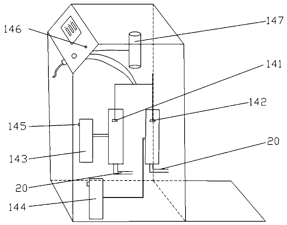 Portable grouting device and grouting vehicle