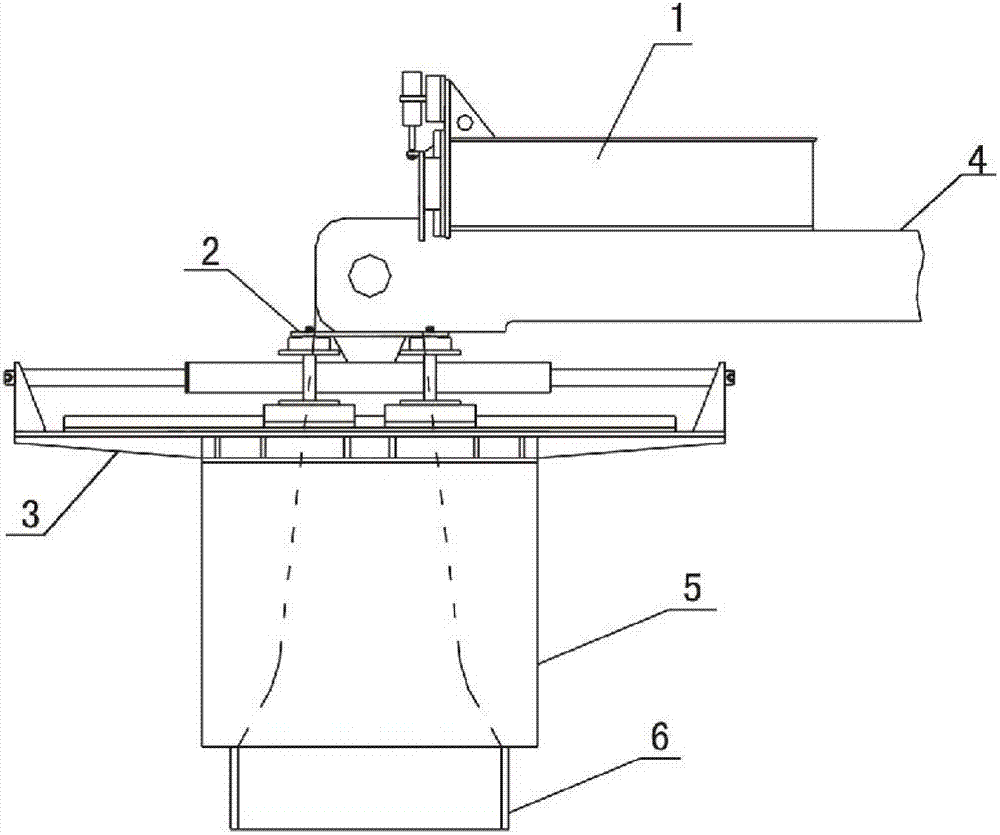 Earth throwing and filling device for centrifuge