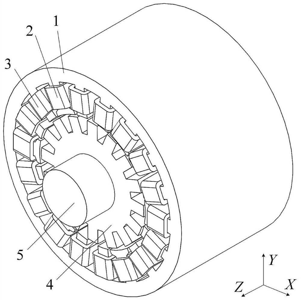 Three-phase 18/16-pole bearingless switched reluctance motor