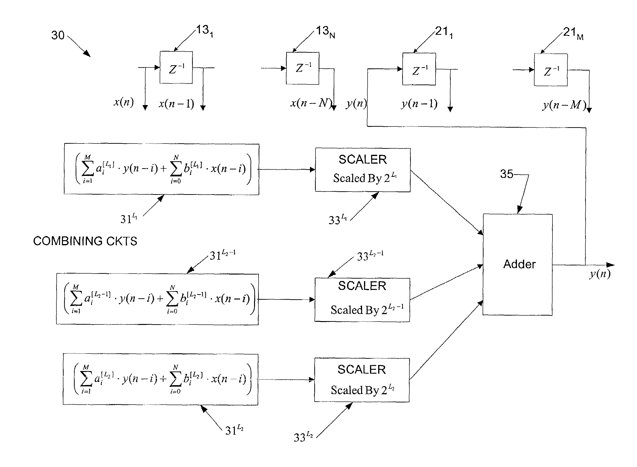 Implementation of digital filter with reduced hardware