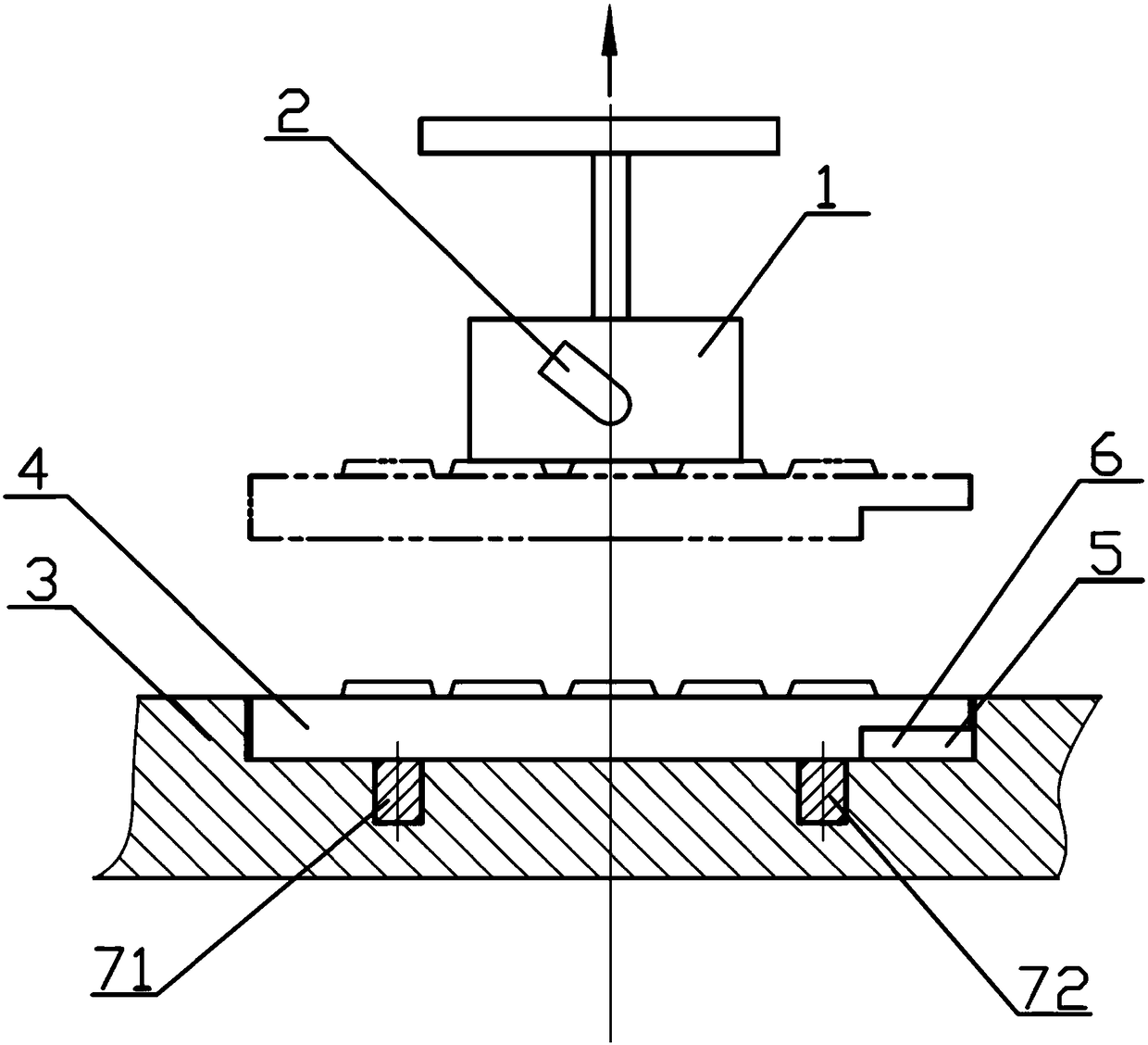 Replacement structure of double-magnetic type model signboard of casting cold core box