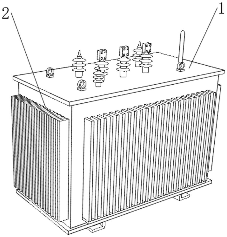 Self-ventilation heat dissipation type oil-immersed transformer