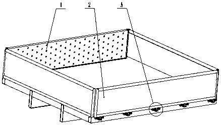 Expandable container of freight vehicle