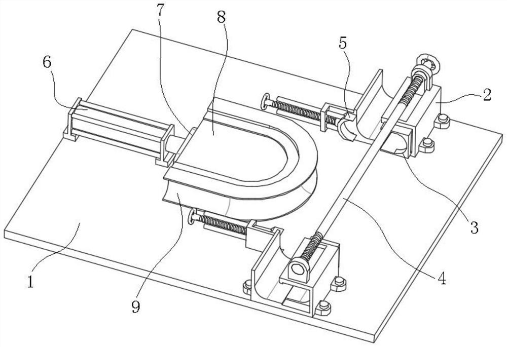 Multi-caliber pipe bending device for steel pipe machining