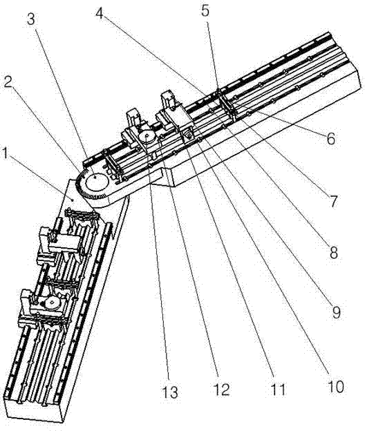 Cylindrical part bending angle measuring and horizontal and vertical surface drilling jig