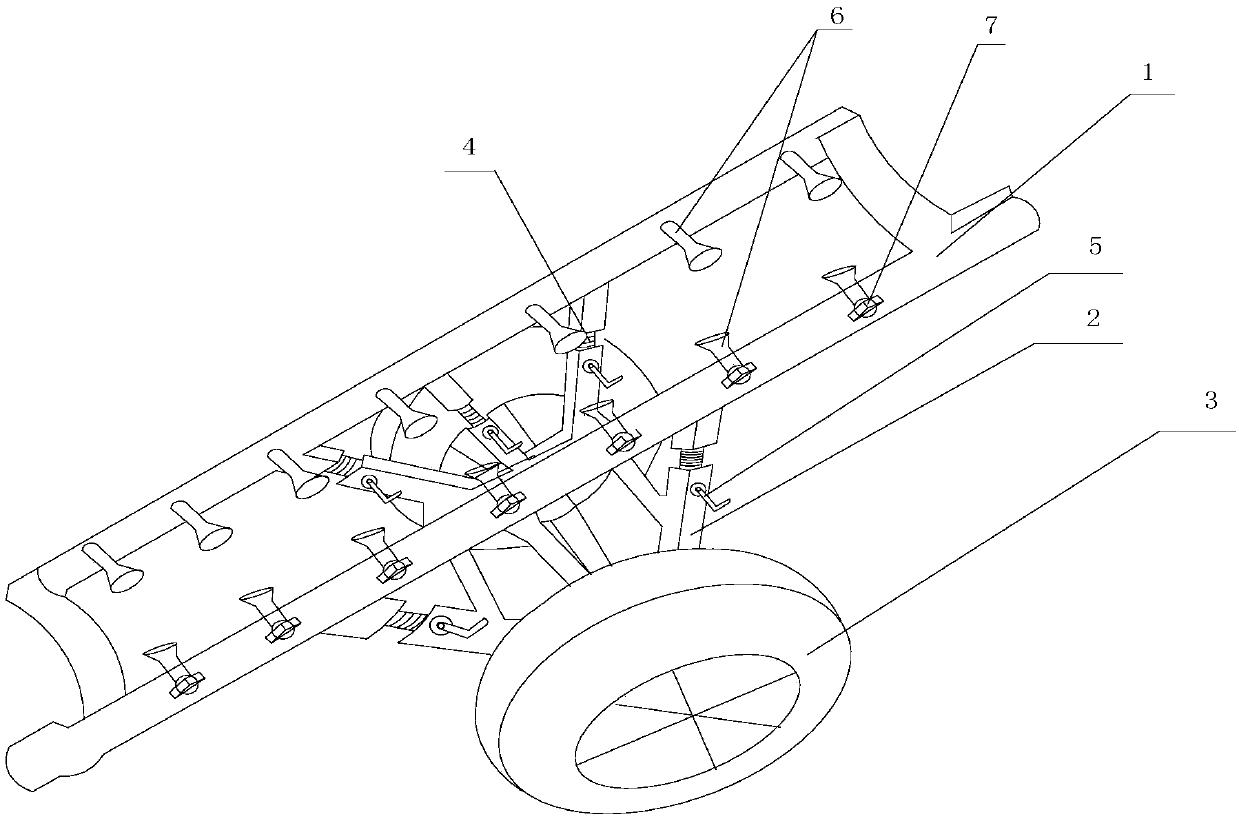 Multifunctional single-pole transport cart