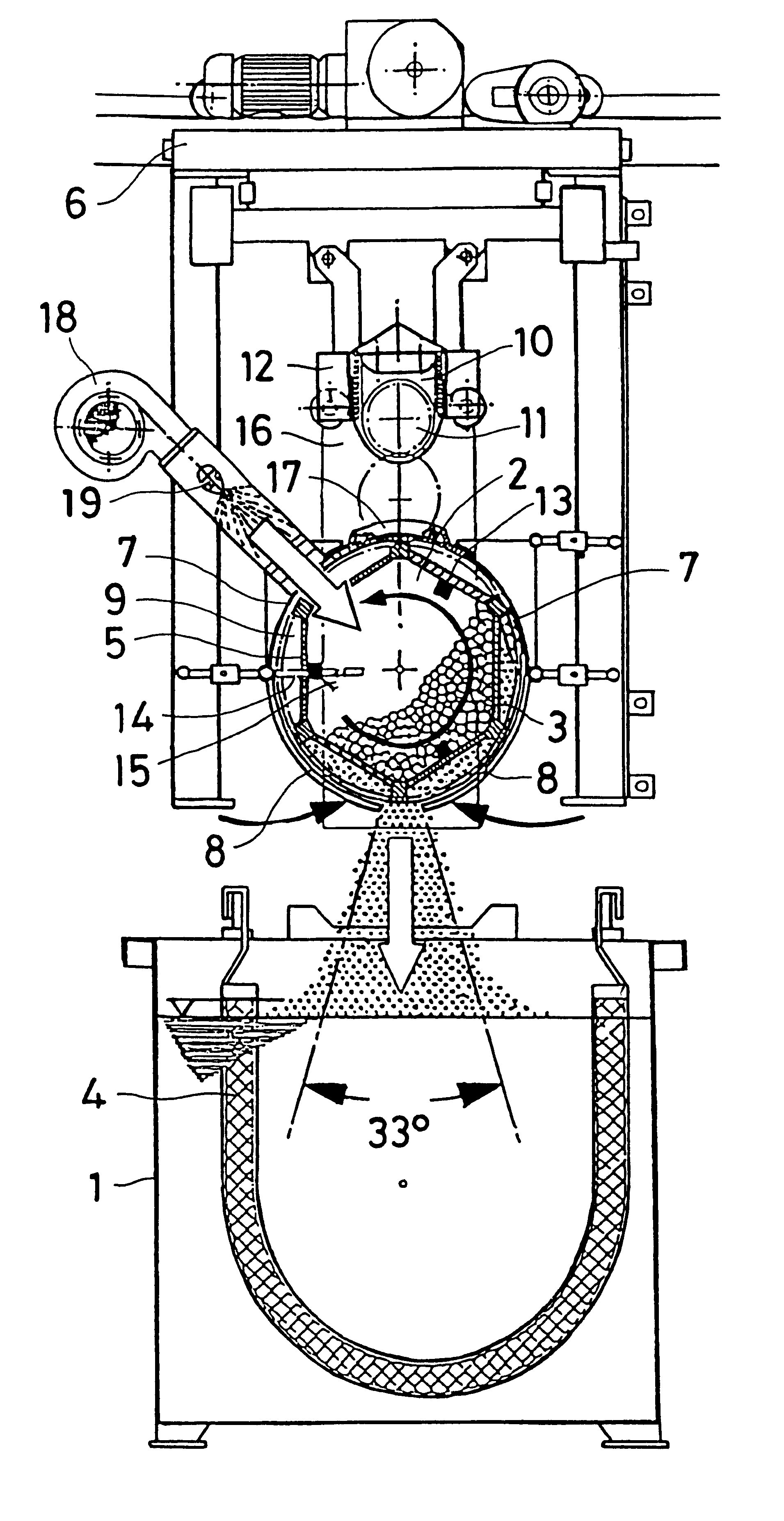 Apparatus for the recovery of dragged-out treatment solutions by immersion barrels