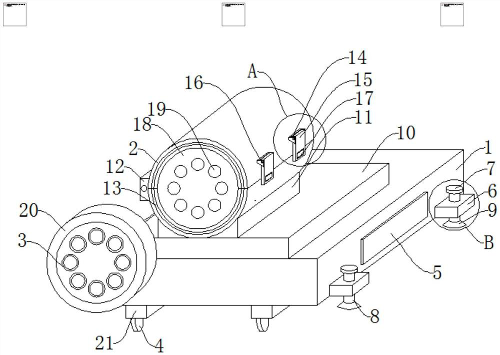 Wire and cable anti-winding wiring device for installation of security and protection monitoring equipment