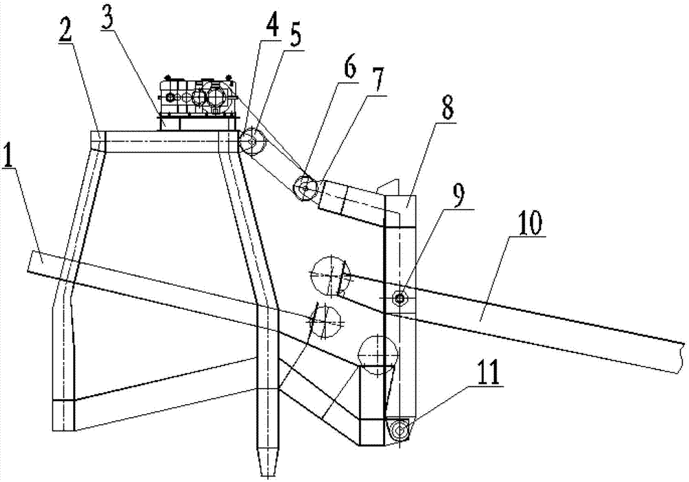 Two tripper cars of electric variable-amplitude type wheel-bucket stack-taking machine