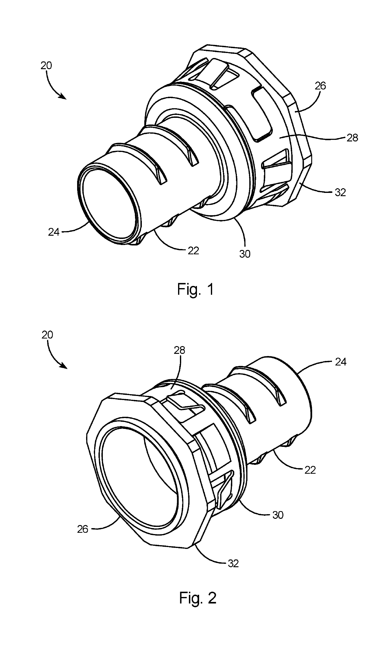 Electrical insider fitting for internal connection of flexible metal conduit to an electrical box