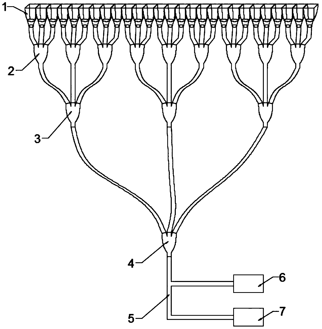 Dot-matrix solar energy collection device