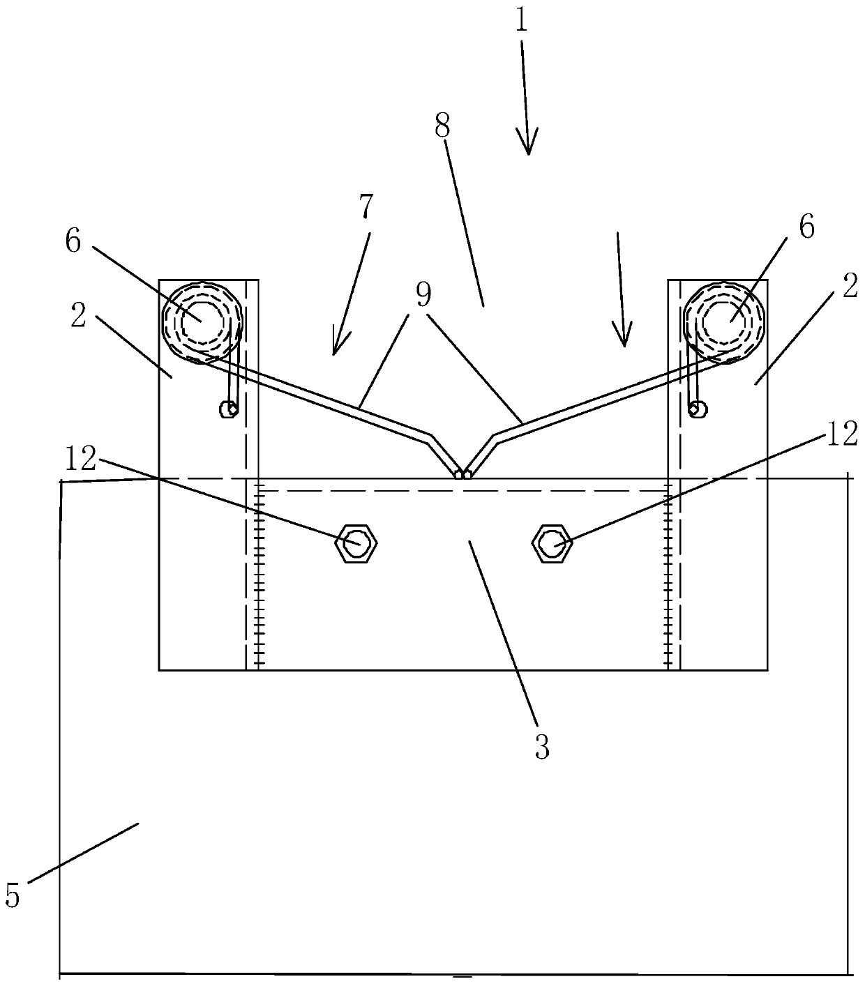 Suspension device and suspension warning board