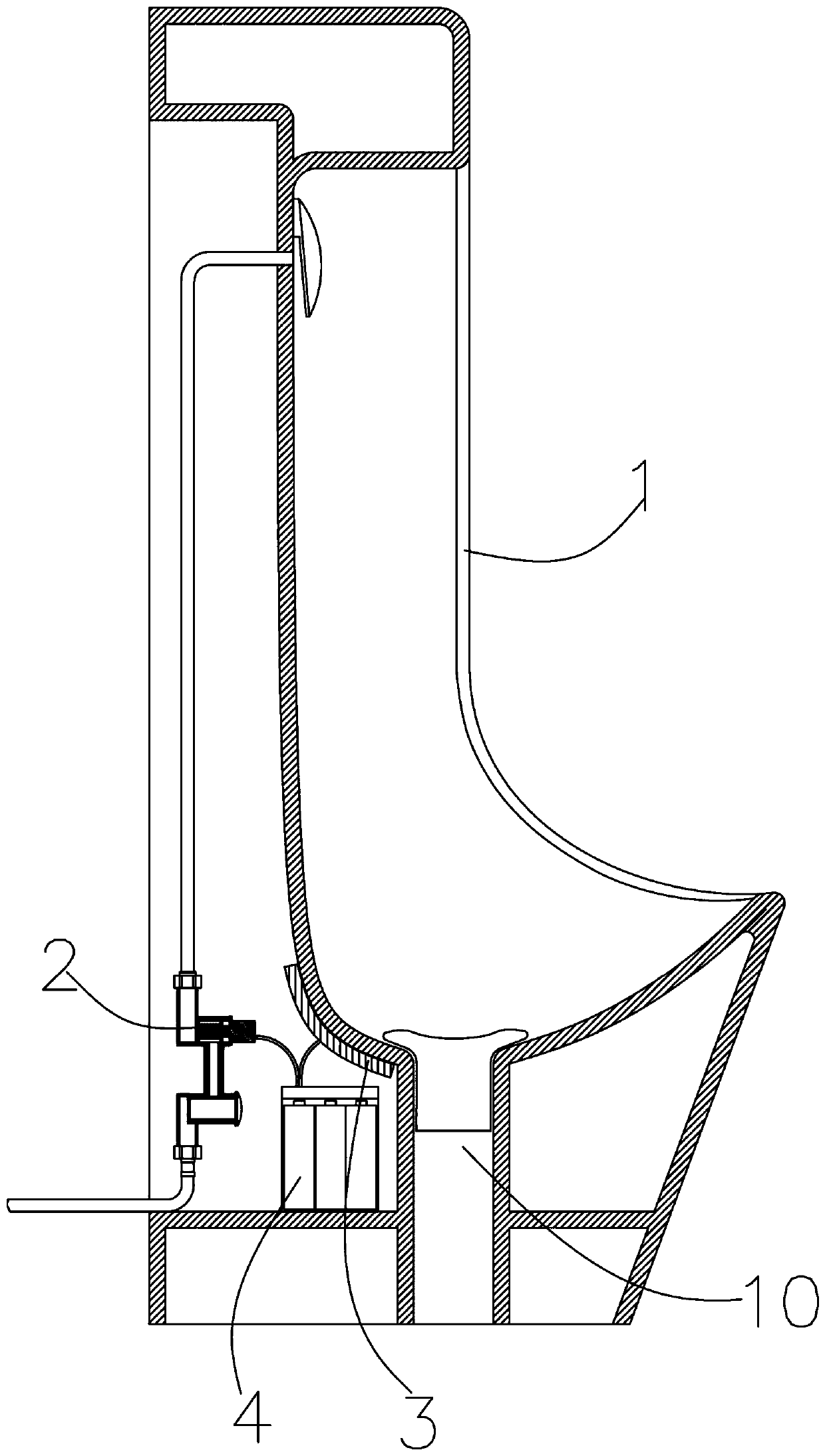 Urinal, blockage determination method, alarm method and flushing control method