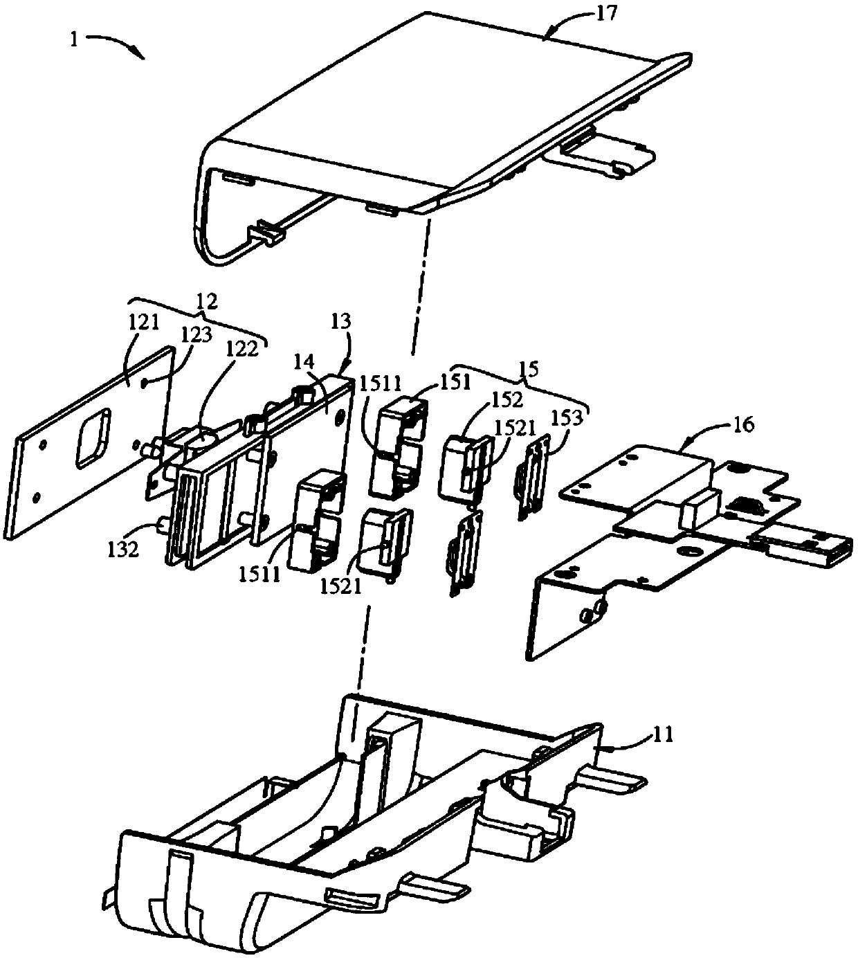 Electronic card reading device