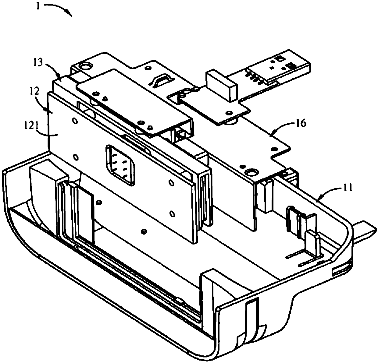 Electronic card reading device