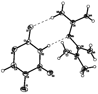 Salt of 5-fluorouracil and metformin as well as preparation method and crystal structure of salt