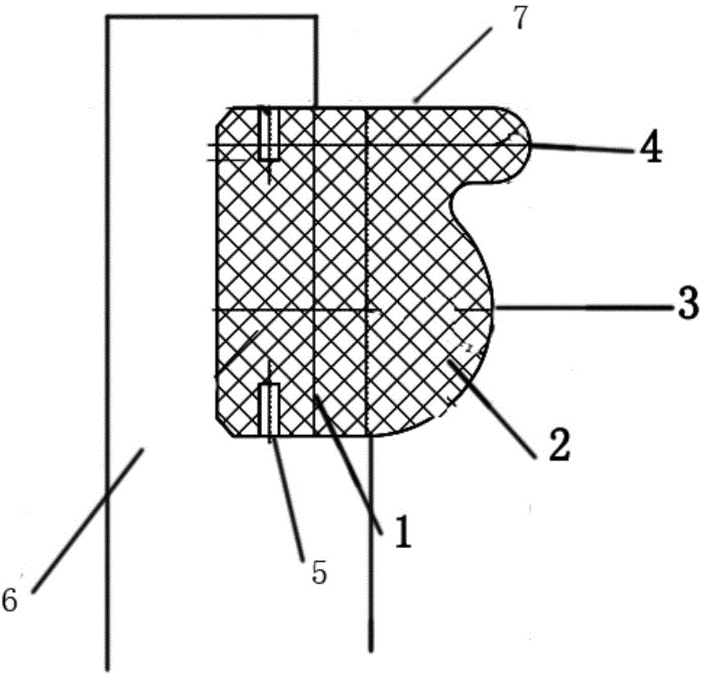 Large flap valve water gate rubber sealing part and preparation method thereof