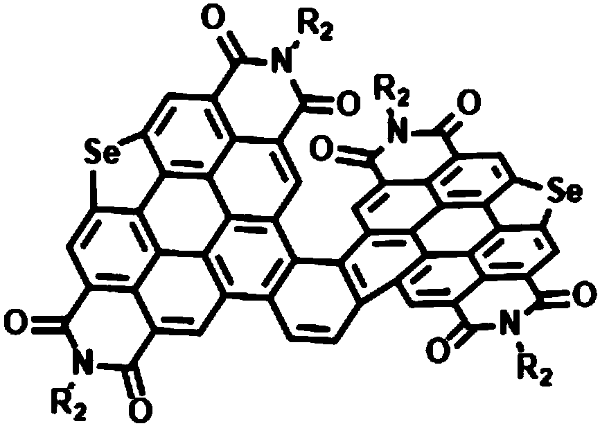 Selenium-substituted benzo dipyrene imide and synthesis method as well as application to solar battery