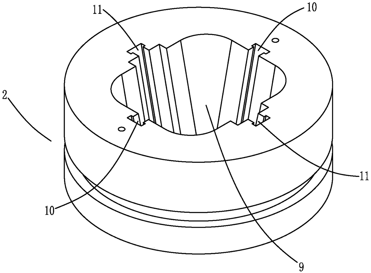 Water meter shell body forging and pressing die