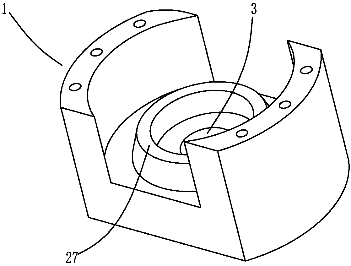 Water meter shell body forging and pressing die