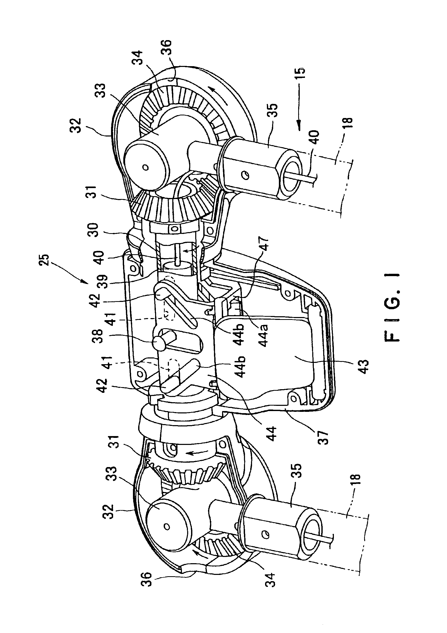 Stroller foldable in three