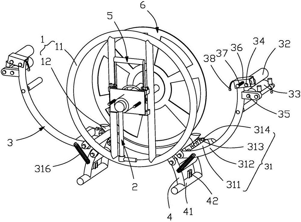 Portable fire hose winding machine