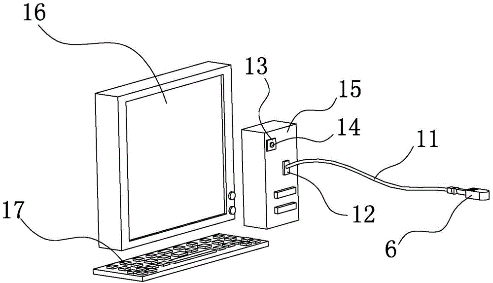 Mechanical button type integrated B-ultrasonic detecting system