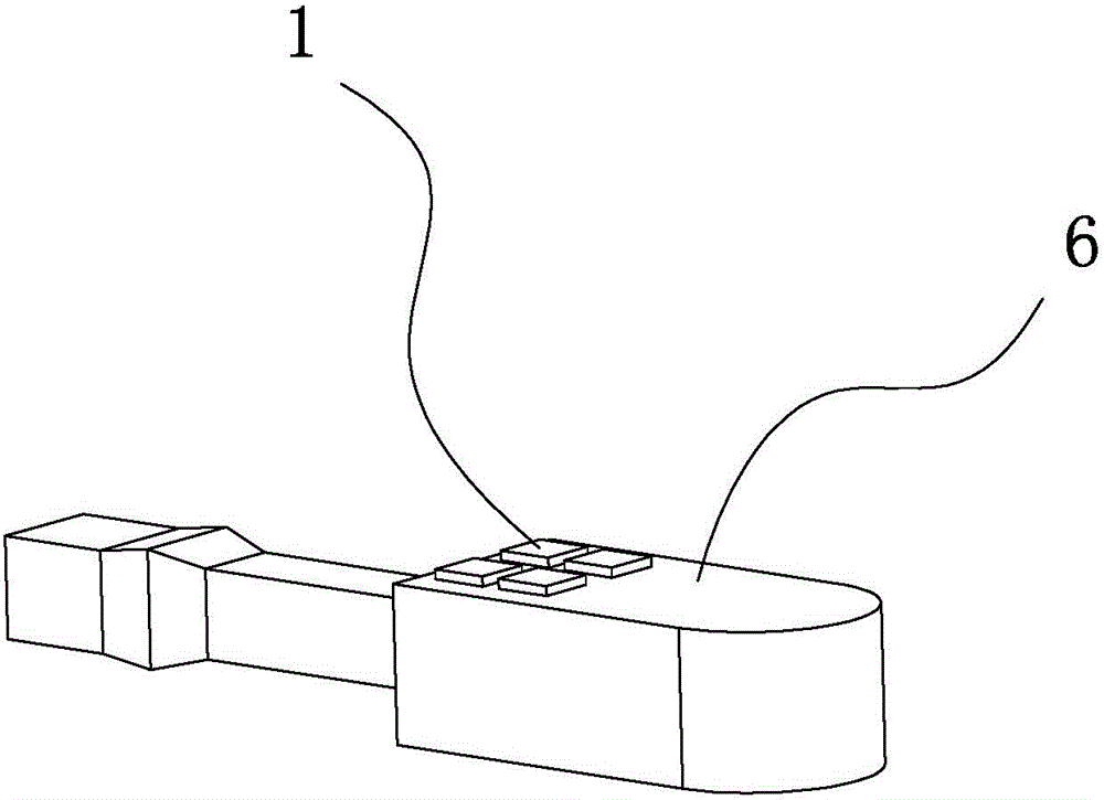 Mechanical button type integrated B-ultrasonic detecting system