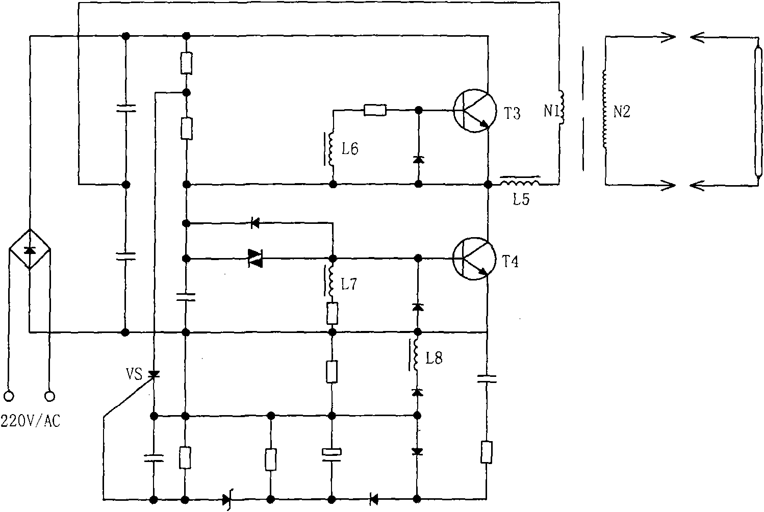 Neon-light electronic transformer