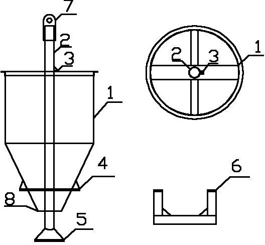 Concreting device for high-rise framed tubular column