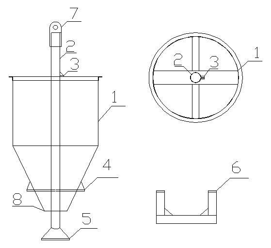 Concreting device for high-rise framed tubular column