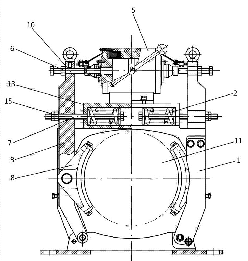 Binary synchronization electromagnetic block brake of gantry